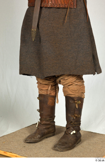  Photos Medieval Soldier in leather armor 5 Medieval clothing Medieval soldier brown gambeson high leather shoes skirt 0002.jpg